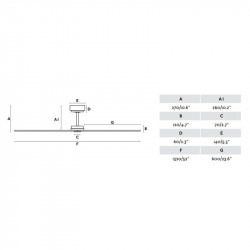 Measurements of the black Milos fan by Faro Barcelona | Aiure