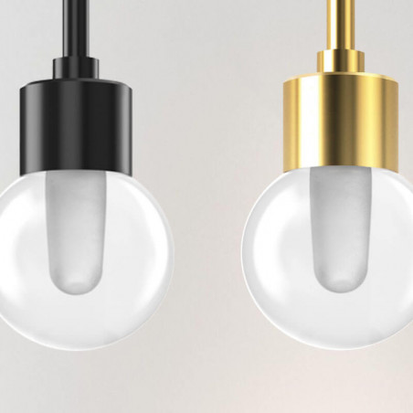 Ceiling lamps black and gold details of the globe lamp | Aiure