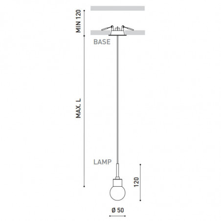 Dimensions of the handmade lamp Alaska by Arkoslight | Aiure