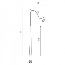 Dessin dimensionnel du plafonnier Holly Fancy Shape d'Arkoslight | Aiure