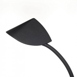 Applique LED minimaliste 7W Capuccina de Mantra noire vue laterale| Aiure
