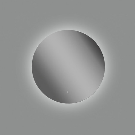 Bari circular design LED mirror de ACB 60cm 3000K and 4000K on a grey background | Aiure