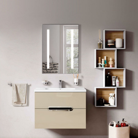 Miroir avec éclairage intérieur LED Jour de ACB dans une salle de bain | Aiure