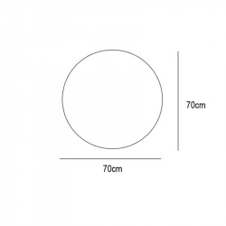 Round LED wall mirror Caledonia by Eurobath data-sheet 70cm| Aiure