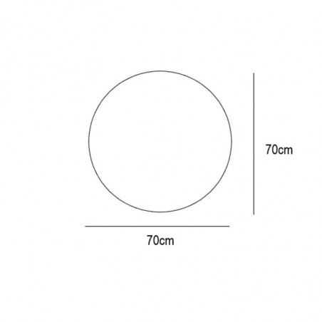 Round LED wall mirror Caledonia by Eurobath data-sheet 70cm| Aiure