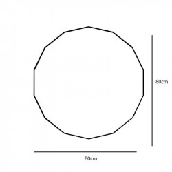 Polygonal LED mirror Nassau by Eurobath data-sheet | Aiure
