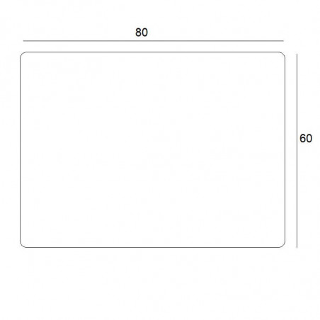 Dimensions of the 60x80 Cook LED mirror by Eurobath | Aiure