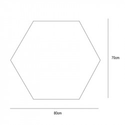 Miroir polygonal LED tactile Mare d'Eurobath fiche technique 70x80cm | Aiure