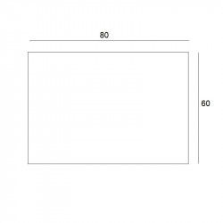 Dimensions du miroir à LED Formentera 6080 d'Eurobath | Aiure