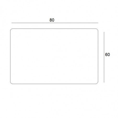 Dimensions du miroir LED Mykonos 60x80 d'Eurobath | Aiure