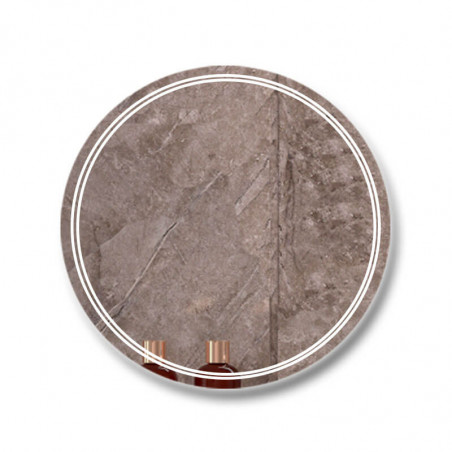Round mirror with interior LED frame Dominica by Eurobath | Aiure