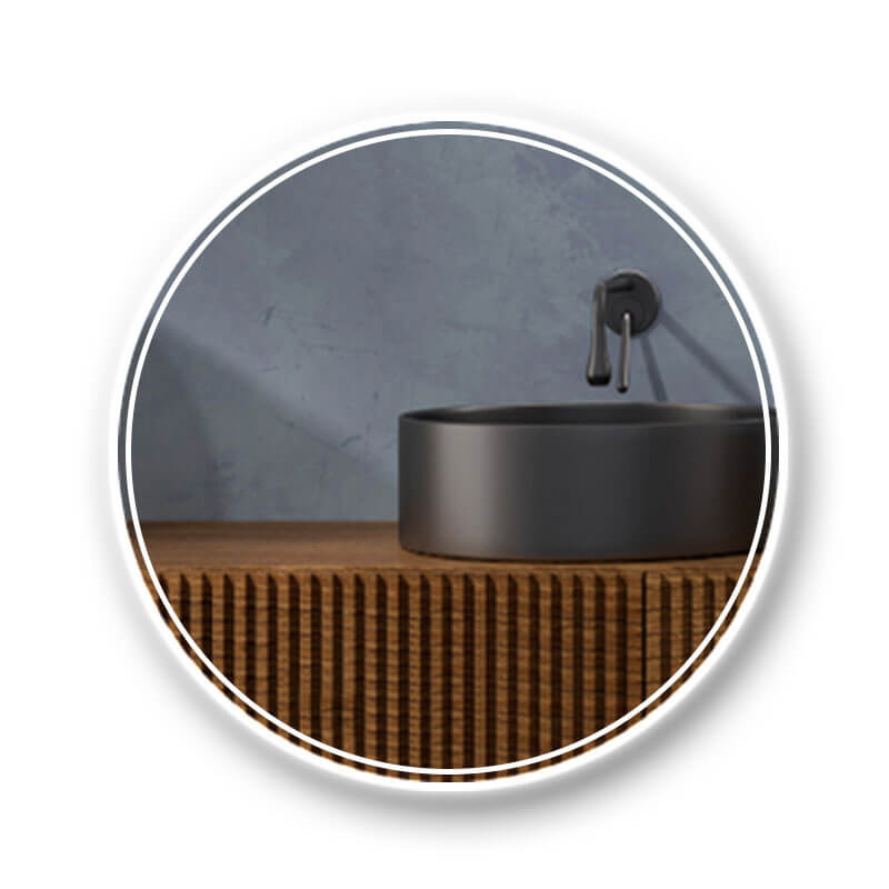 Circular mirror with LED light Lampedusa by Eurobath | Aiure