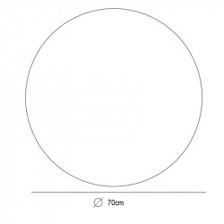 Circular mirror with LED light Lampedusa by Eurobath data-sheet 70cm| Aiure