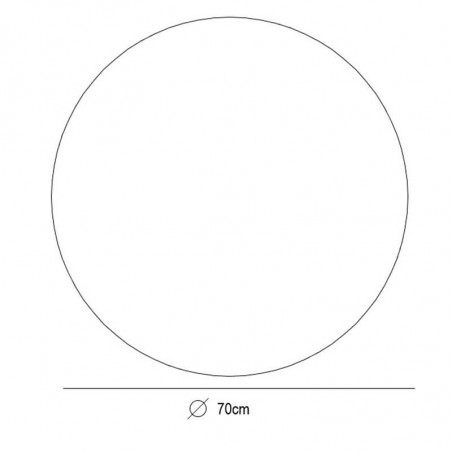 Circular mirror with LED light Lampedusa by Eurobath data-sheet 70cm| Aiure