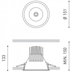 Dimensions of Lex Eco 20W dim to warm by Arkoslight | Aiure