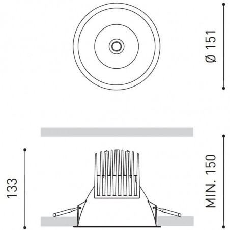 Dimensions of Lex Eco 20W dim to warm by Arkoslight | Aiure