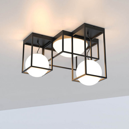 Plafonnier Desigual triple design de Mantra sur le plafond| Aiure