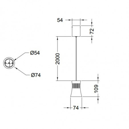 Lampe pendante à angle réglable Pagoda de Mantra fiche technique| Aiure