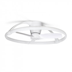 Ventilador de techo blanco con luz Nepal Mini de Mantra | Aiure