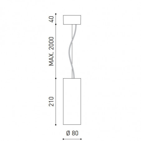 Dimensions of the Scope 21 lamp by Arkoslight | AiureDeco