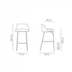 Aleta design stool by Viccarbe data-sheet | Aiure