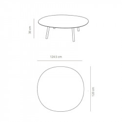 Mesa baja de diseño exterior Maarten de Viccarbe ficha técnica | Aiure