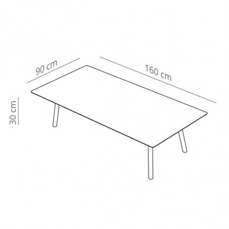 Mesa de diseño Maarten de Viccarbe baja ficha técnica| Aiure