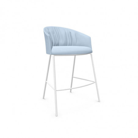 Copa counter stool by Viccarbe baby blue, white base | Aiure