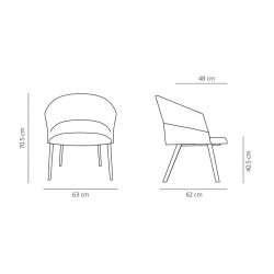 Copa design armchair by Viccarbe data-sheet| Aiure