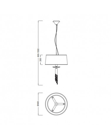 Tiffany ceiling lamp 3 lights data-sheet|Aiure