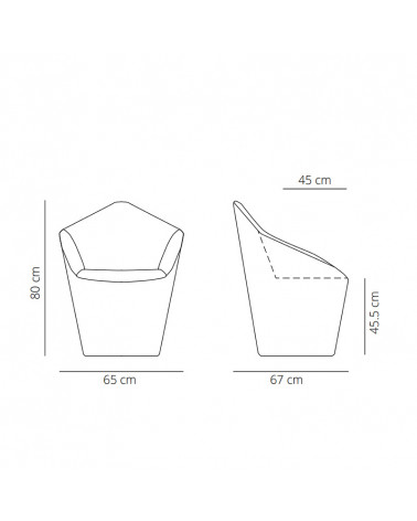 Penta design armchair by Viccarbe,  technical details | Aiure