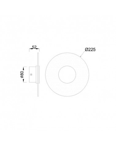 Applique LED ronde Venus fiche technique | Aiure