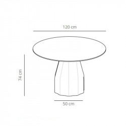 Burin circular table by Viccarbe data-sheet| Aiure