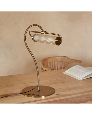 Lámpara de sobremesa vintage Ison color oro viejo | Aiure