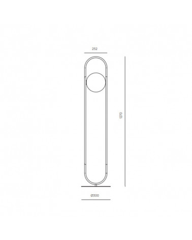 Lámpara de pie pantalla redonda Abbacus detalles técnicos | Aiure