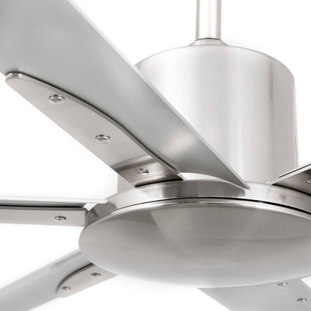 Pales aérodynamiques du ventilateur de plafond gris Andros par Faro Barcelona | AiureDeco