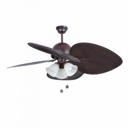 Brown Cuba ceiling fan by Faro Barcelona | AiureDeco