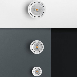 Perspectiva de 3 focos empotrables blanco Wellit de Arkoslight | Aiure