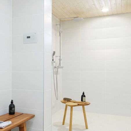 LED downlight installed over a shower. Mix series by Arkoslight | Aiure
