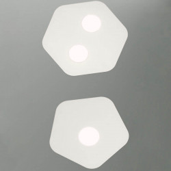 Plafones de techo con 1 y 2 luces encendidas de la serie Área de Mantra | Aiure