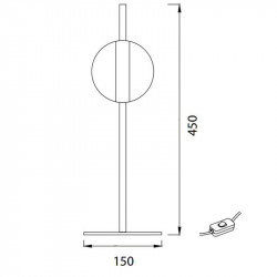 Dimensions of the LED table lamp Cuba by Mantra | Aiure