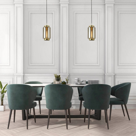 Lampe à suspension taille XS Jarras de Mantra dans une salle à manger | Aiure