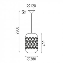 Medidas de la lámpara de techo Vivian ACB | Aiure