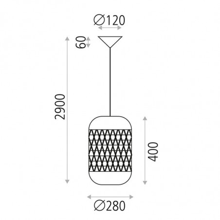 Medidas de la lámpara de techo Vivian ACB | Aiure