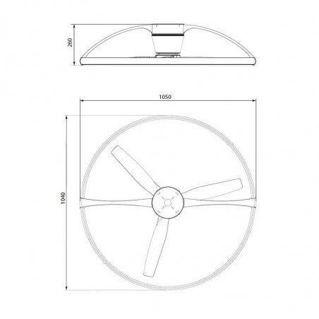 Dimensions of ceiling fan Nepal white beech Mantra | Aiure