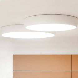 2 plafones LED blancos Drum de Arkoslight | Aiure