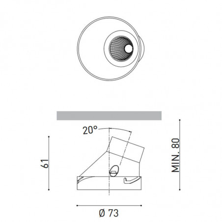 Picture of the measurements of the Shot Light M Asymmetric Trimless | Aiure