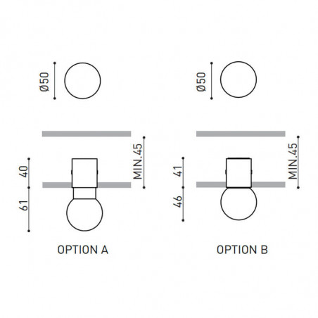 Dimensional drawing of the Alaska Trimless downlight Arkoslight | Aiure