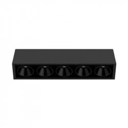 Plafón LED Black Foster Surface 5 negro de Arkoslight | Aiure