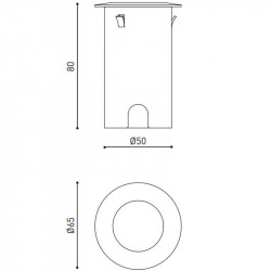 Dimensions of the step light Dark by Arkoslight | Aiure
